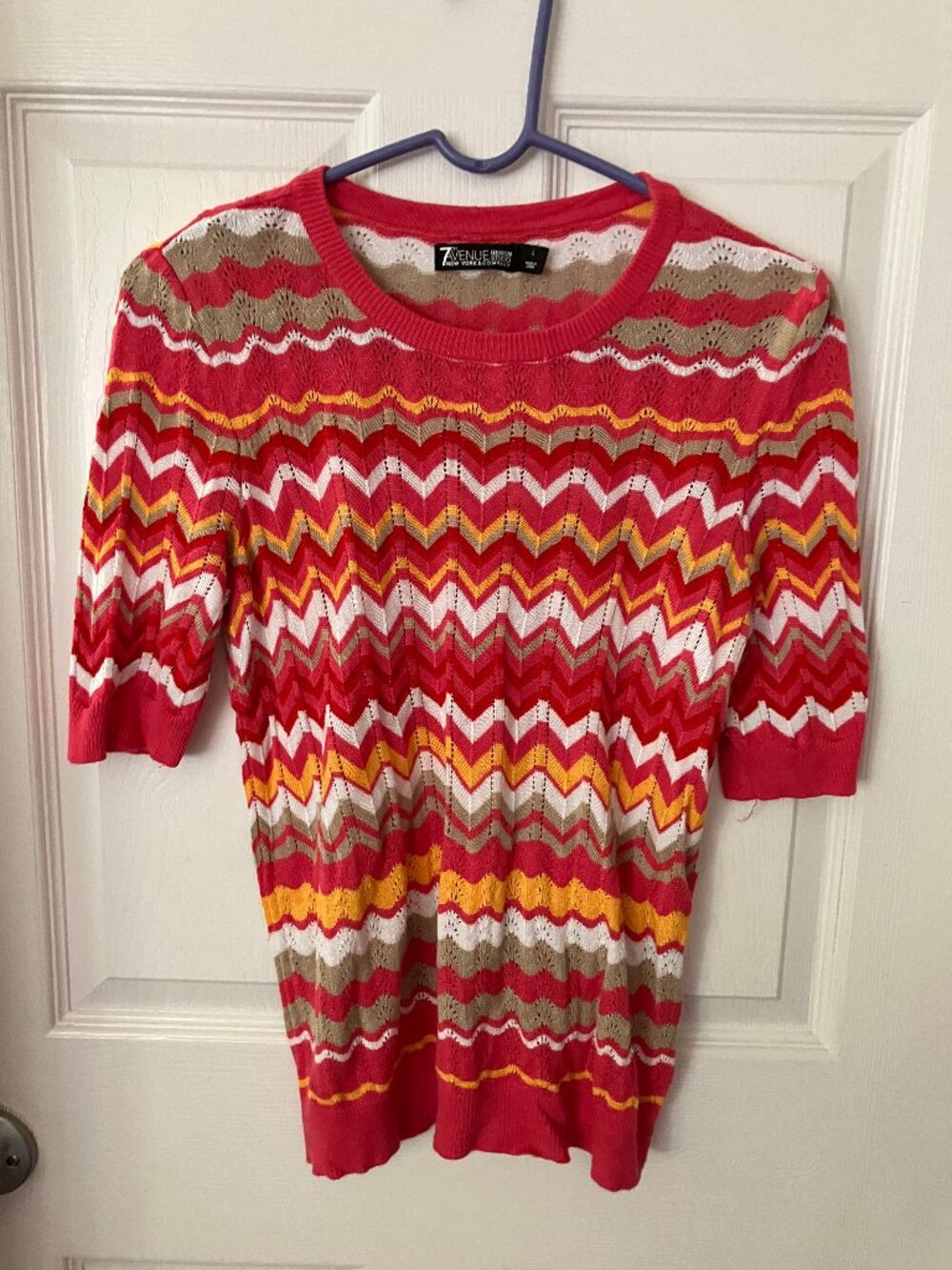7th Avenue New York & Company Ladies' Knitted T-shirt Multicolor Size L